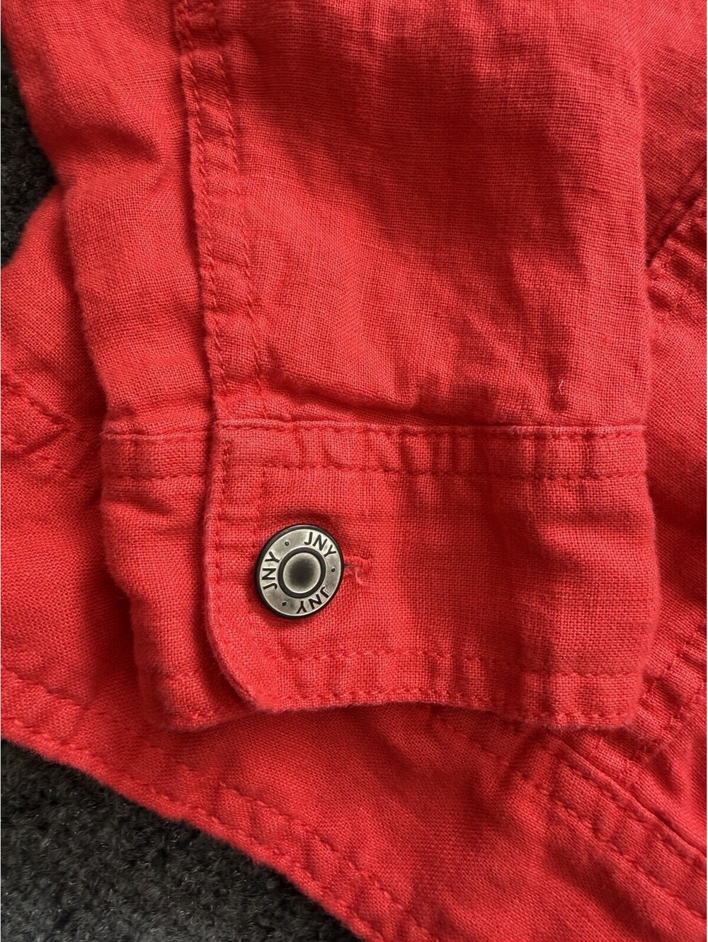 JNY Jones New York 100% Linen Jacket Natural Fibers Layers Fall Spring Casual S - Picture 3 of 15